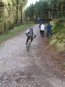 Darren descending back through Macc Forest.   